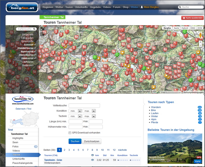 Interaktive Karte berfgfex.at